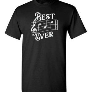 Best Dad Ever Music Notes Shirt